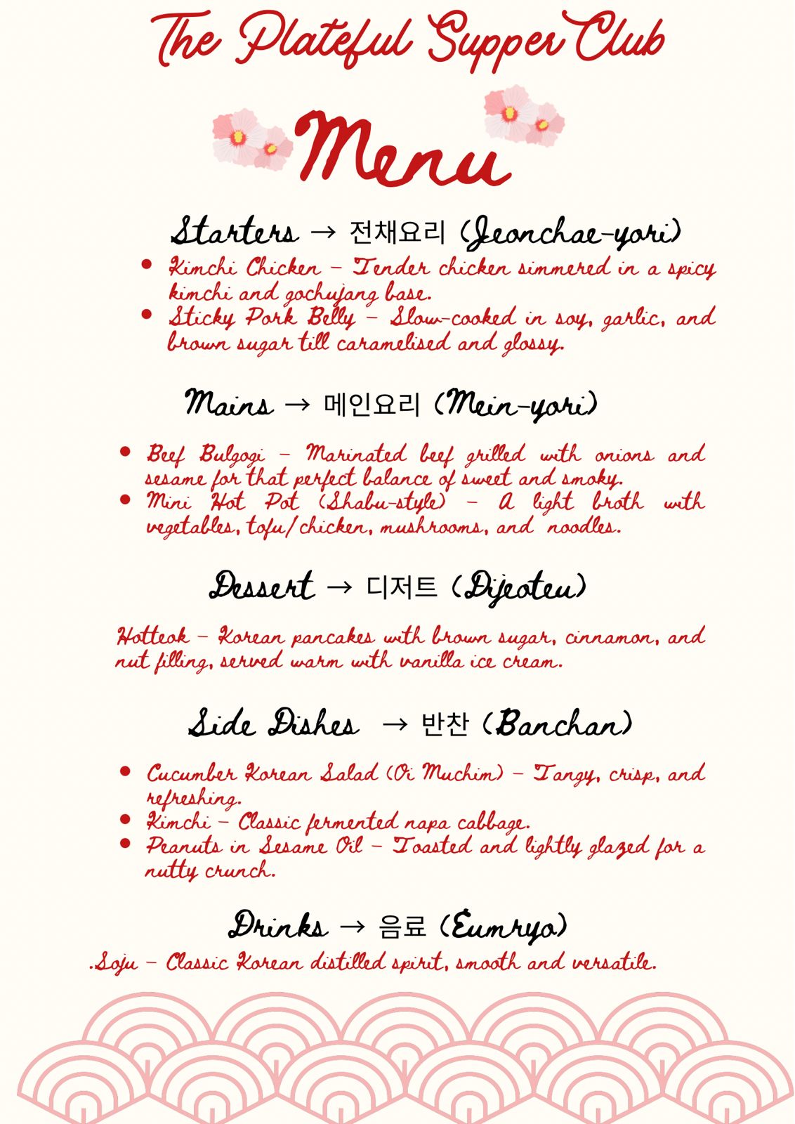 The Plateful Supper Club - Korean Supper Experience