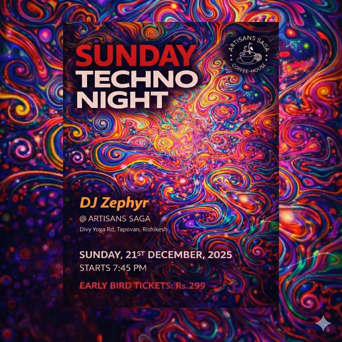 Sunday techno night with DJ Zephyr