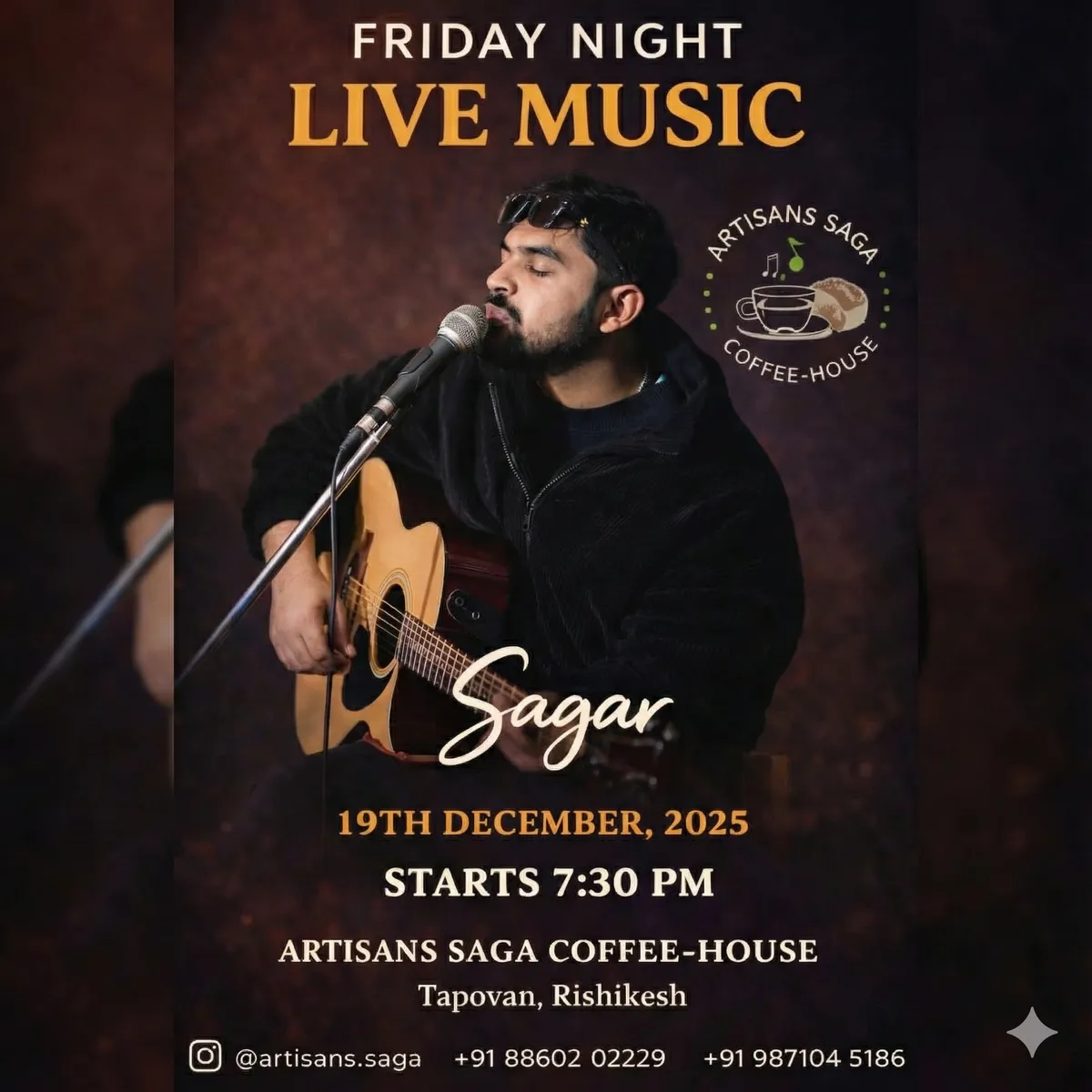Friday night live music with Sagar