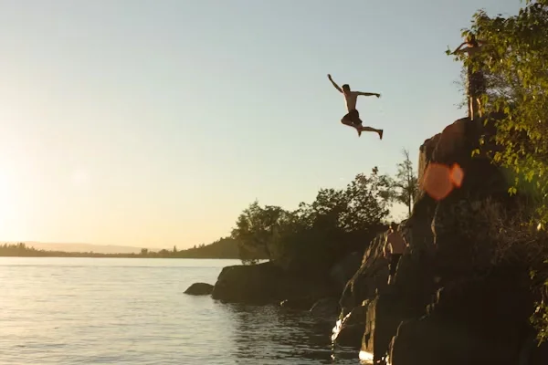 Cliff jumping