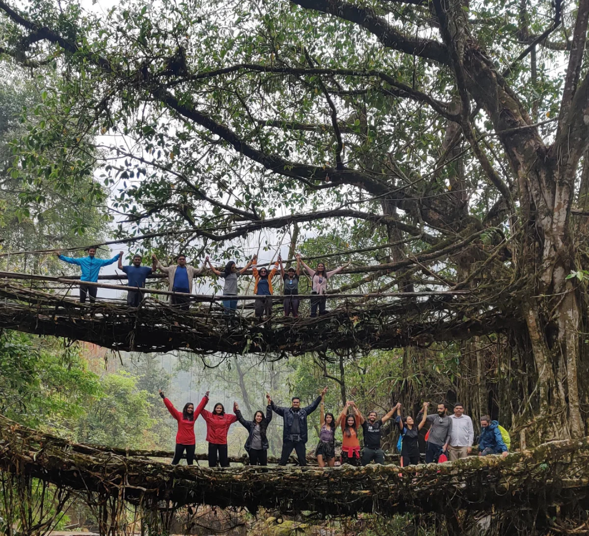 Trek to Double Decker Bridge | Overnight stay in Cherrapunji